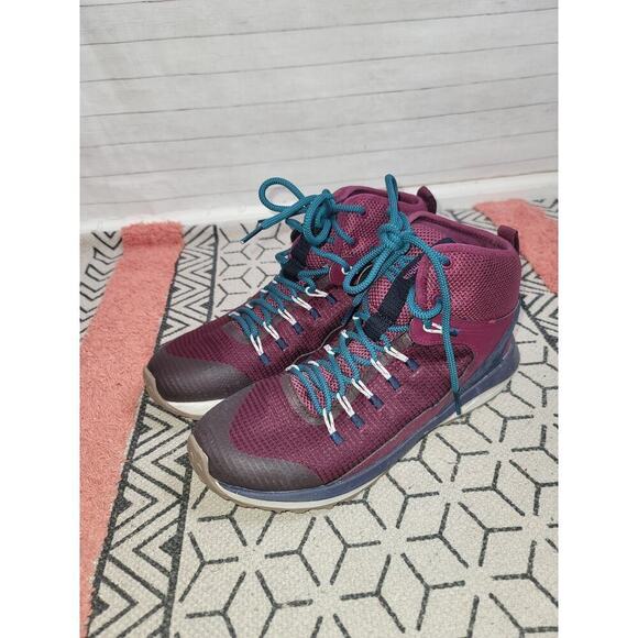 Columbia Trailstorm Mid Waterproof Maroon/Teal Hiking Boots, sz 10.5 - Picture 5 of 15